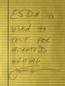 Original writing on a sheet of paper